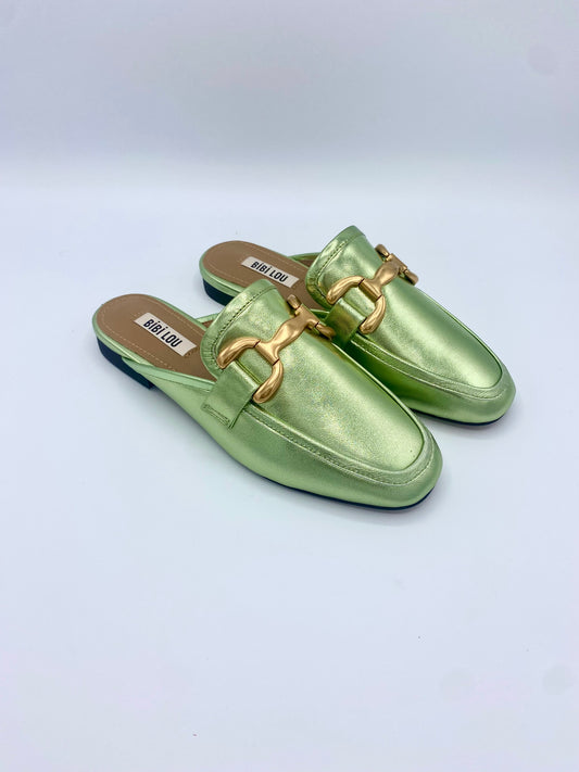 MOLLY METALLIC GREEN MULE