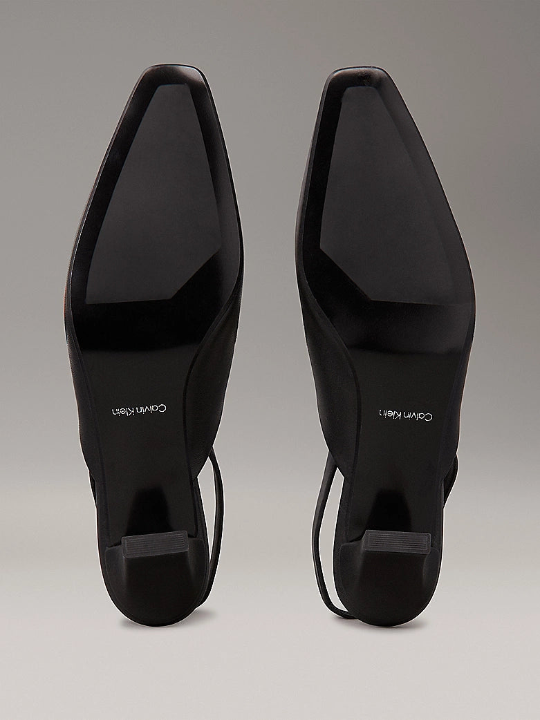 CK SLINGBACK PUMPS LEATHER BLACK