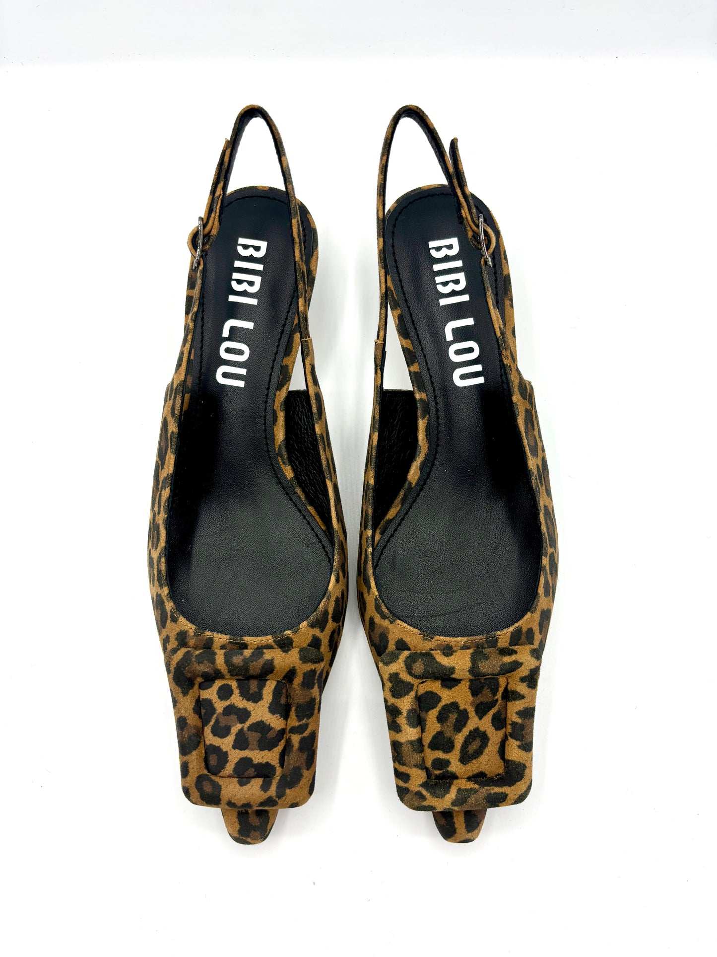 LEOPARD SUEDE SLINGBACK PUMP