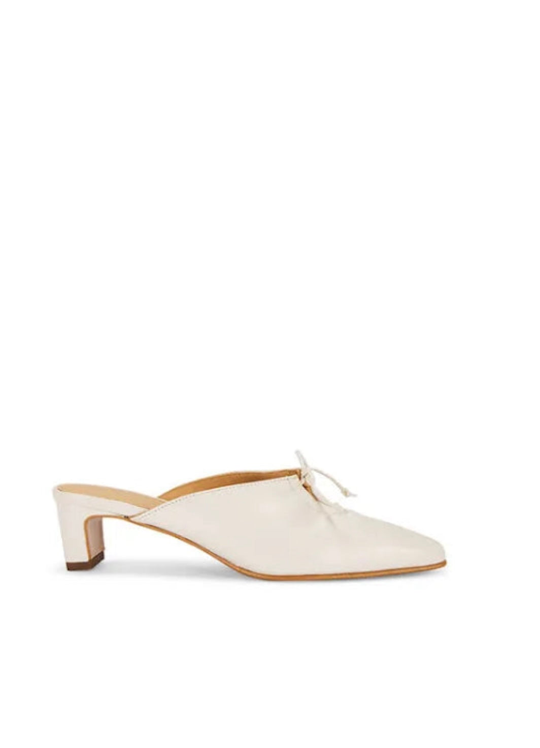 AMAR CREAM LEATHER MULES