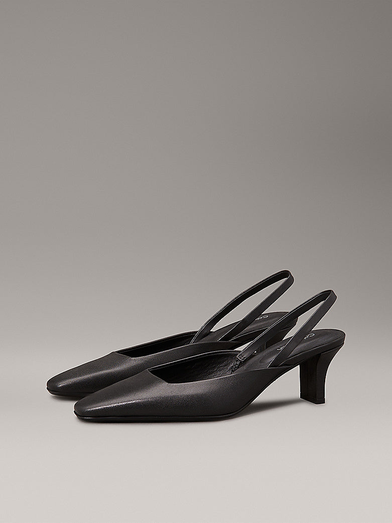 CK SLINGBACK PUMPS LEATHER BLACK