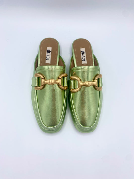 MOLLY METALLIC GREEN MULE