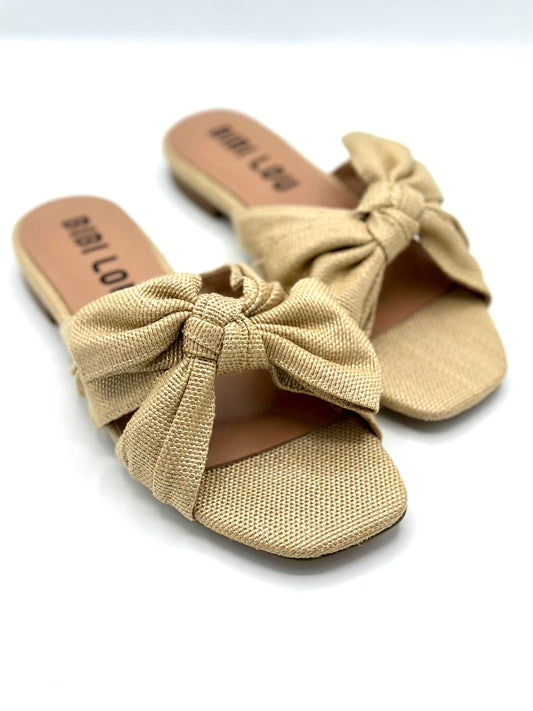 KARSIE FLAT SANDALS NATURAL