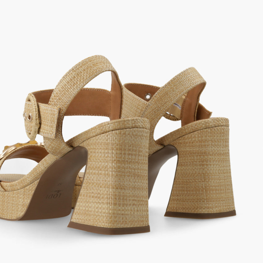 RAFIA PLATFORM HEEL NATURAL