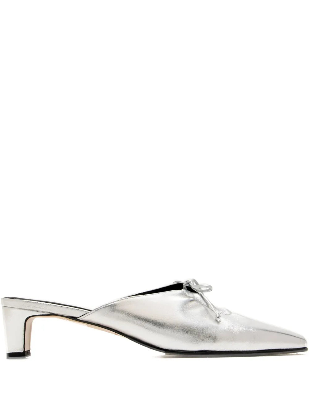 AMAR SHIMMER SILVER PUMPS
