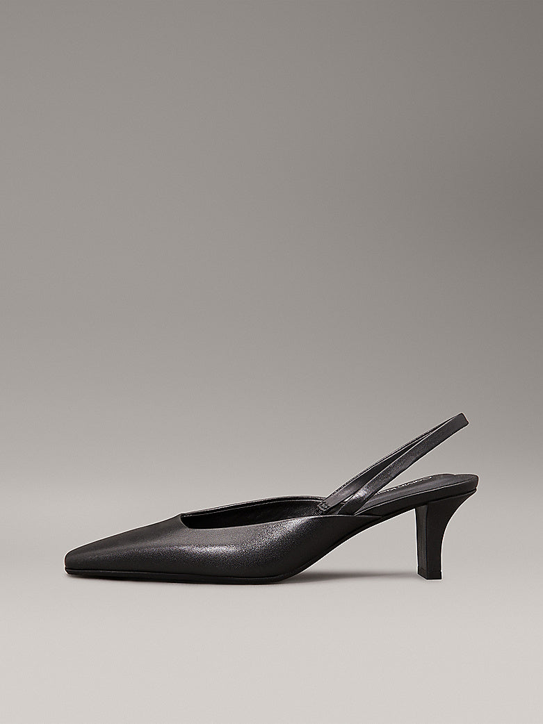 CK SLINGBACK PUMPS LEATHER BLACK