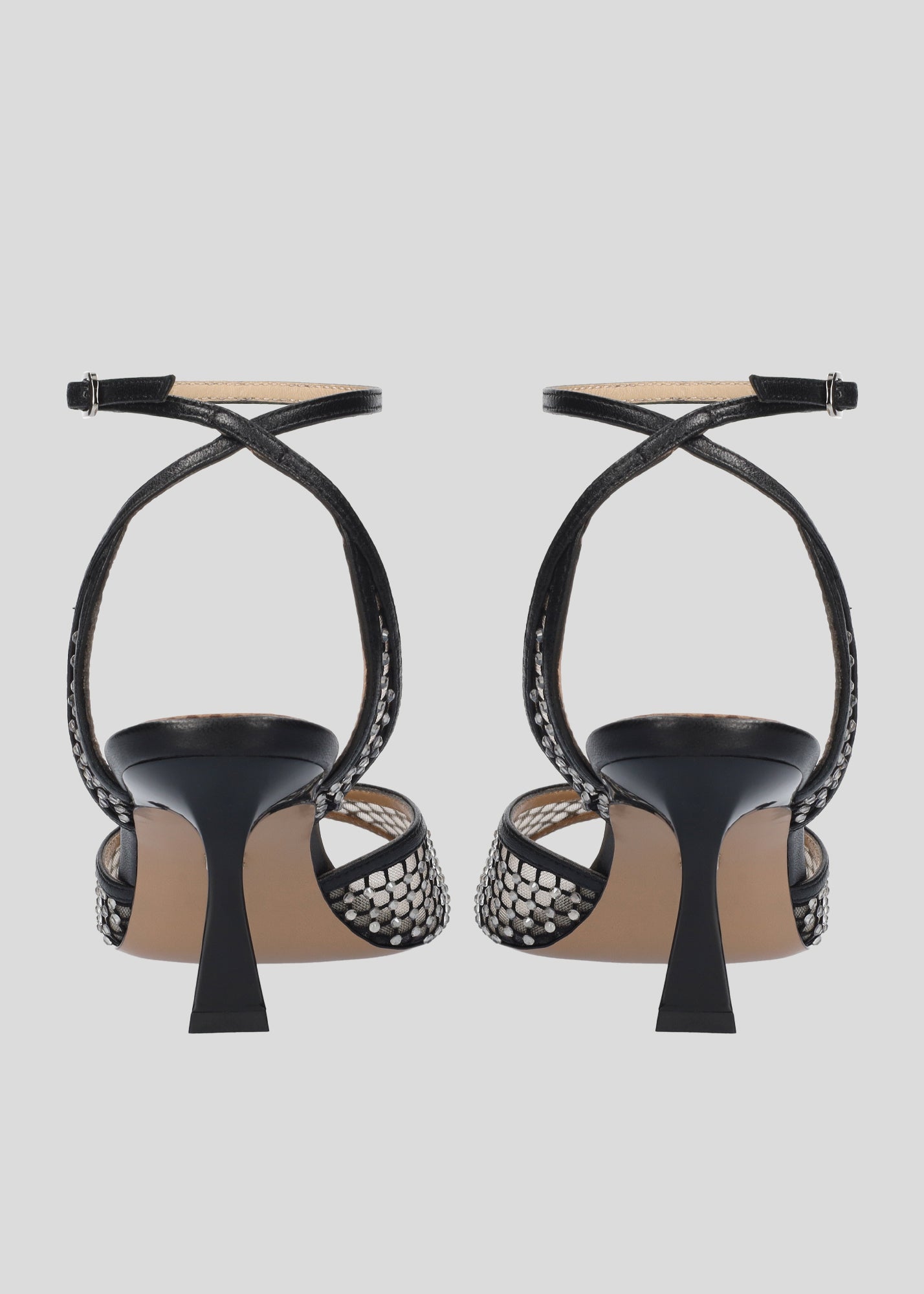 GRACE HIGH SANDAL SPARKLE BLACK