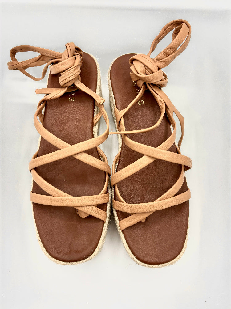 Alohas PAW-PAW LEATHER PLATEAU ESPADRILLE