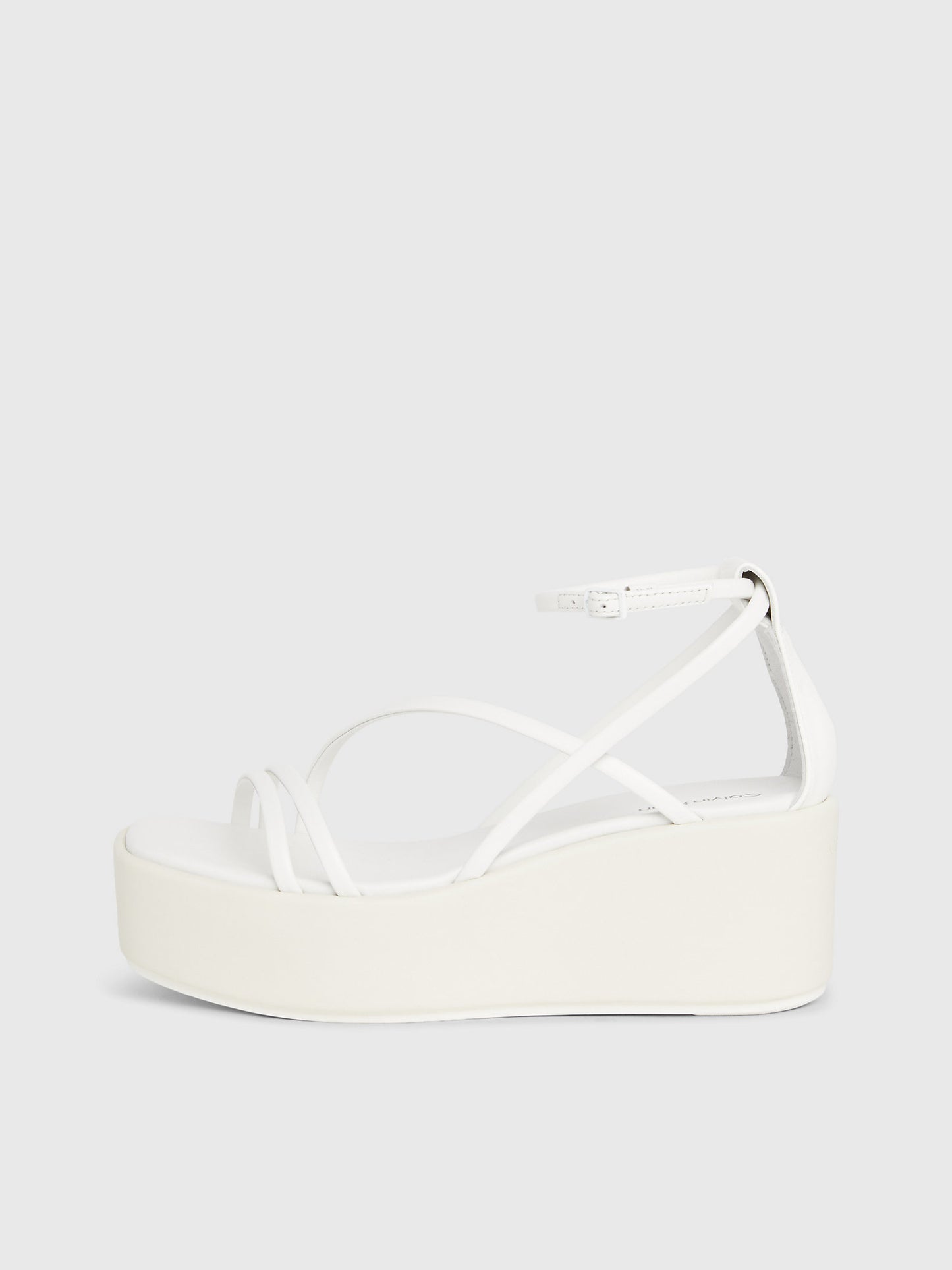 PLATEAU WEDGE SANDAL WHITE