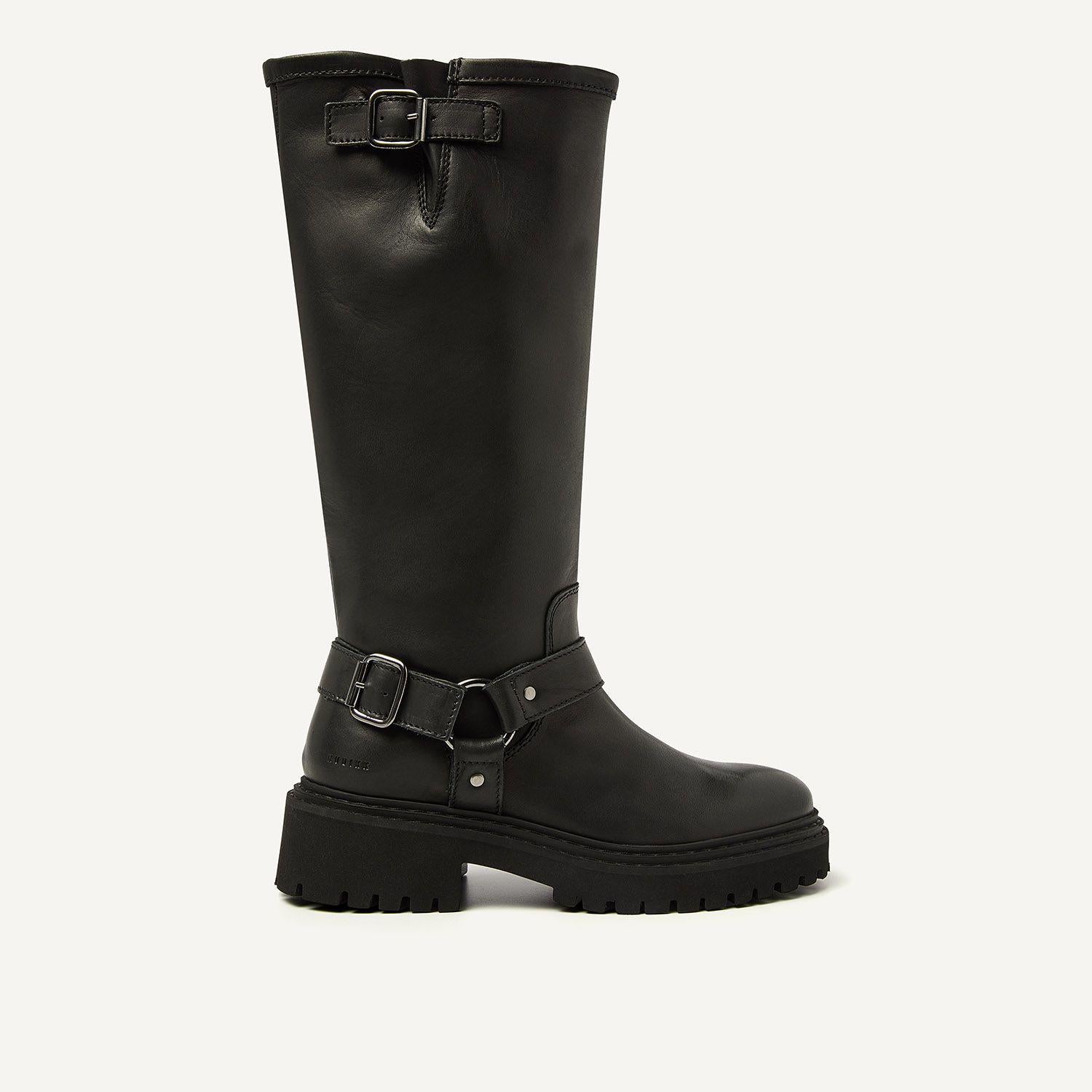 Biker black boots online