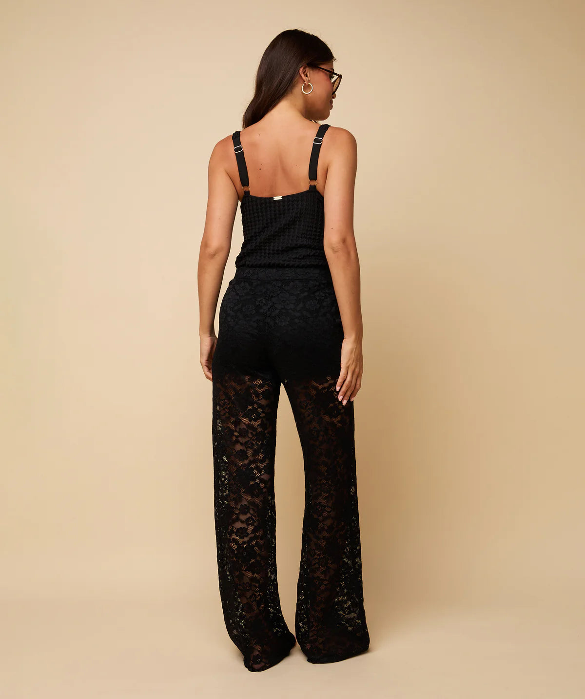 LACY TROUSERS BLACK