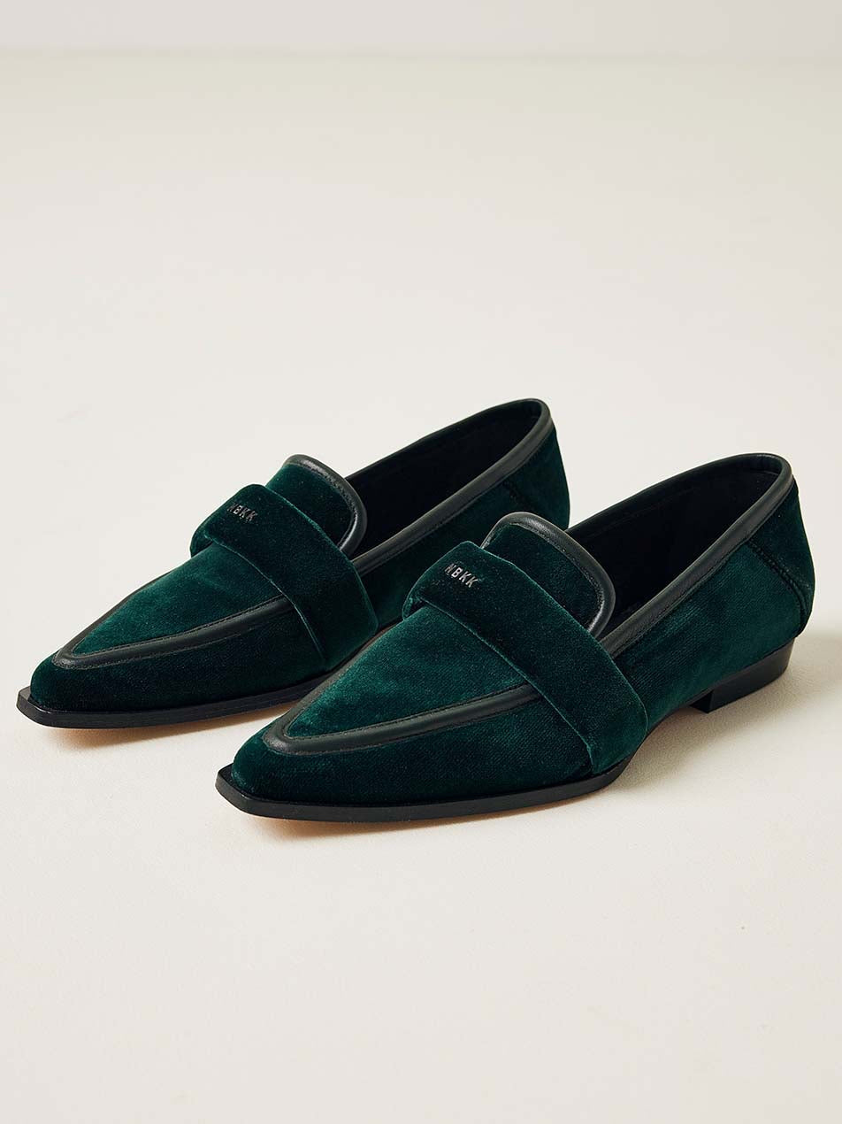 DELPHINE LOAFER GREEN VELVET