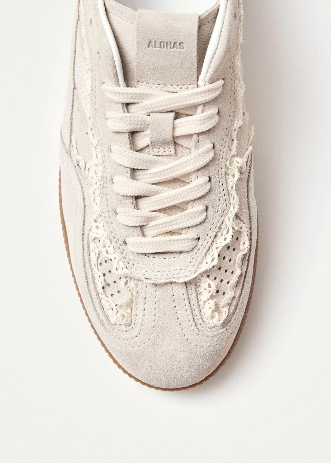 TB.490 CROCHET CREAM LEATHER SNEAKERS