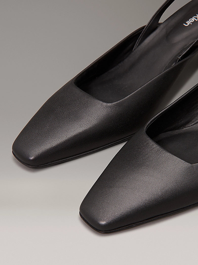 CK SLINGBACK PUMPS LEATHER BLACK