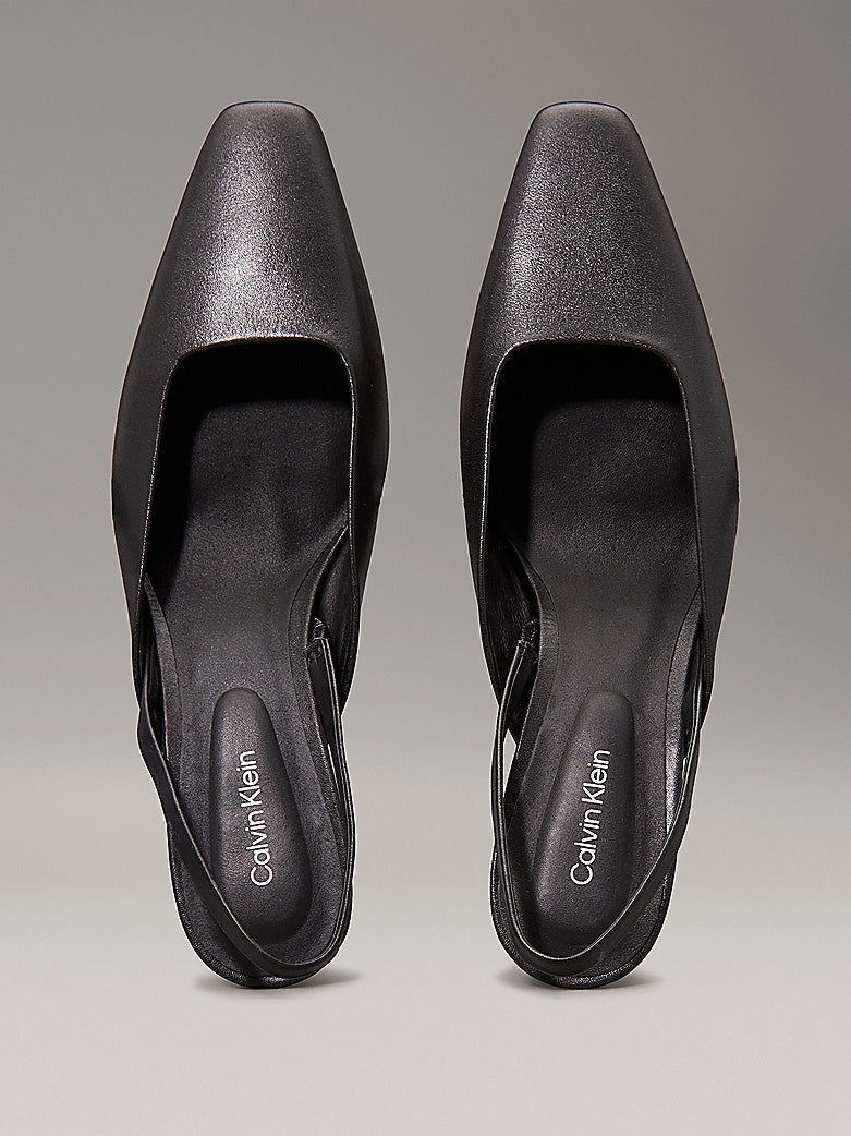 CK SLINGBACK PUMPS LEATHER BLACK