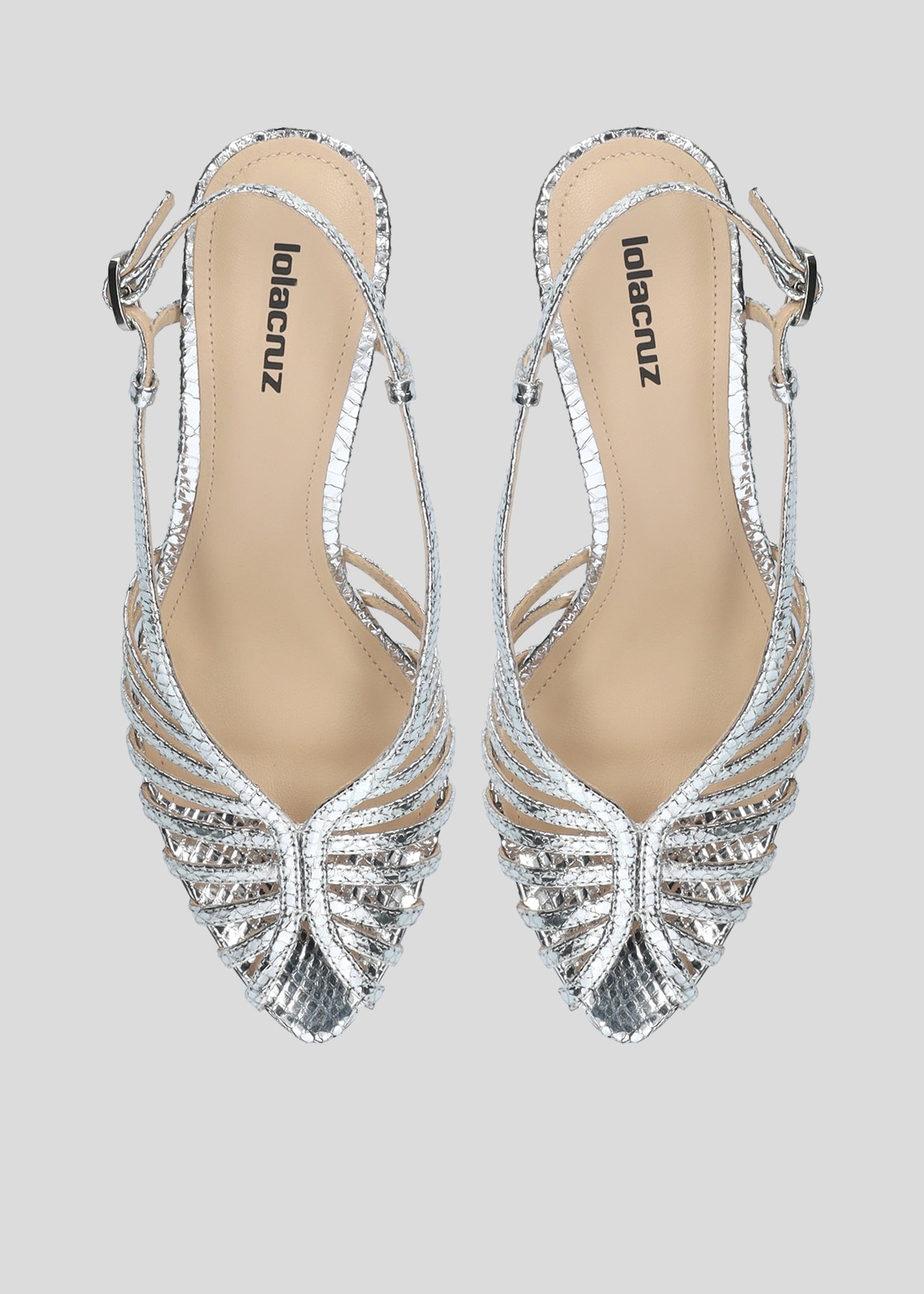 METALLIC PEEP TOE SILVER