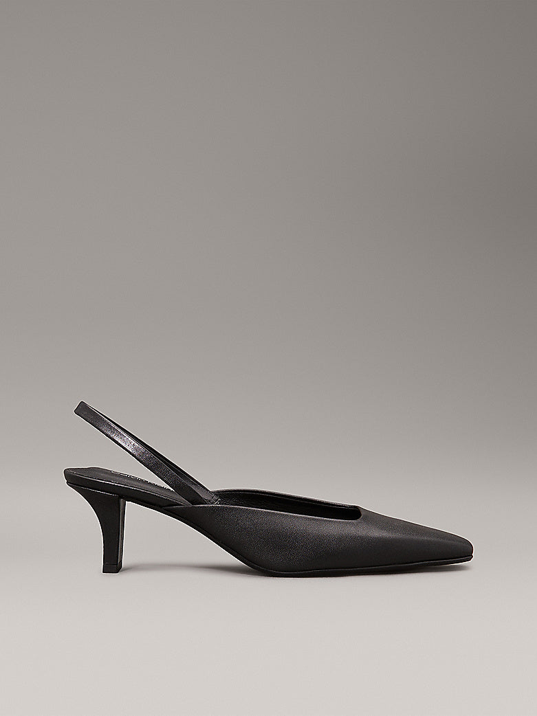 CK SLINGBACK PUMPS LEATHER BLACK