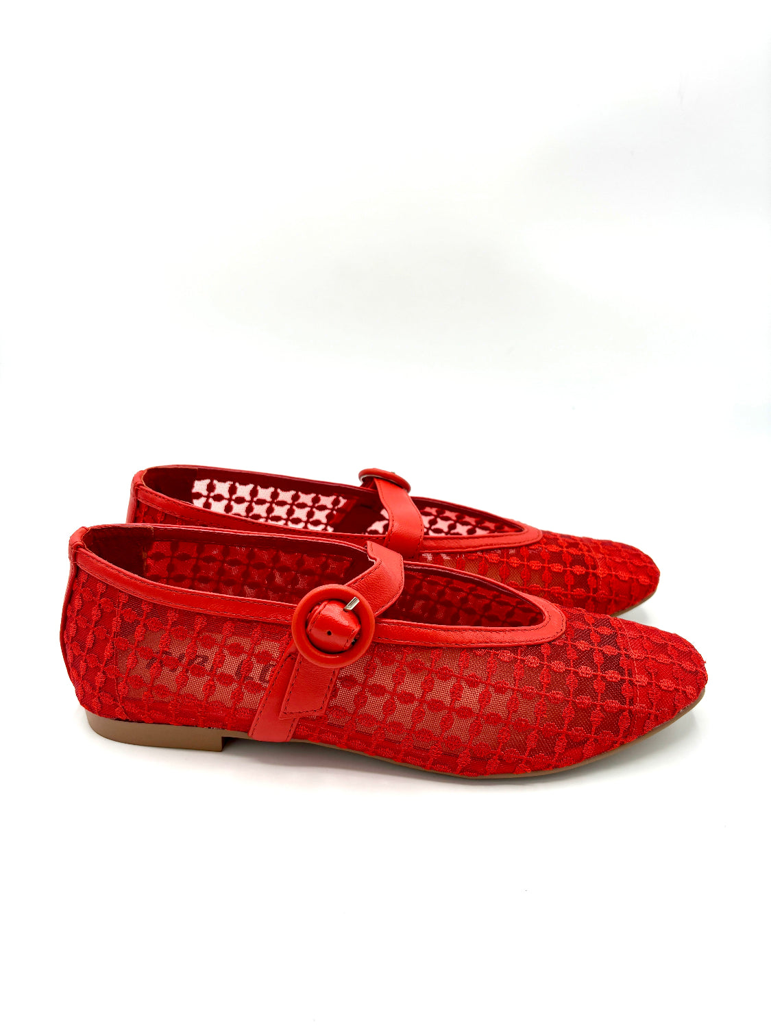 BIBI LOU BALLERINA FLORAL MESH RED3