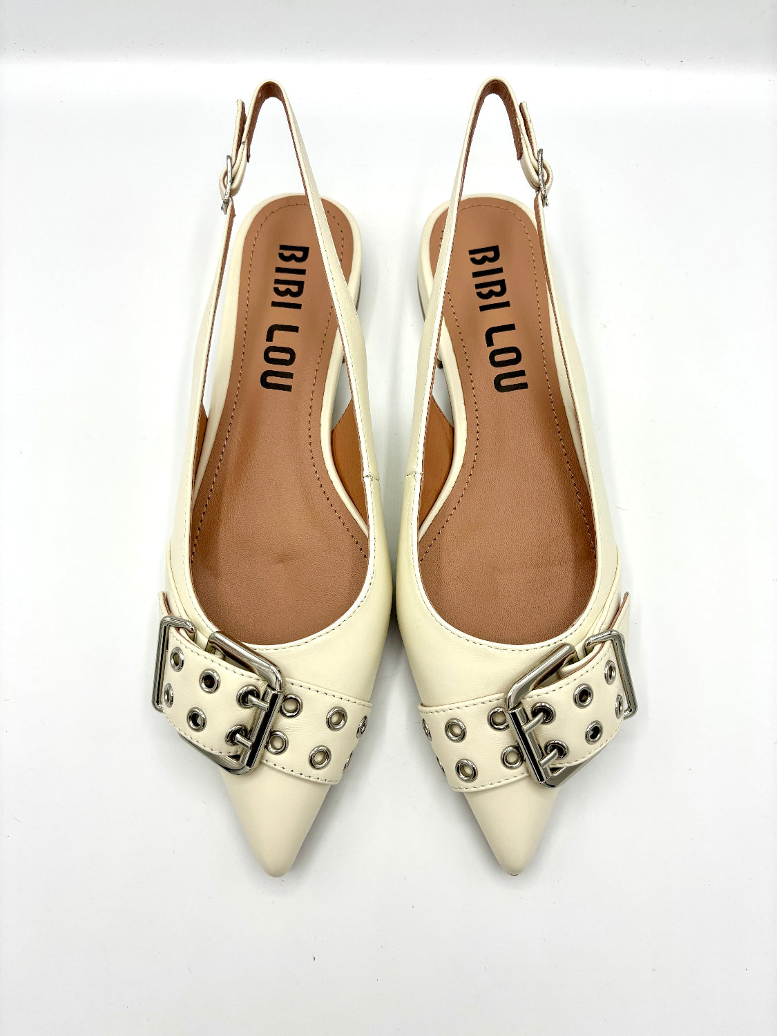 BIBI LOU BALLERINA LEATHER WHITE4