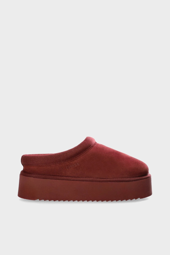 CPH272 SUEDE BORDEAUX PLATEAU SLIPPER