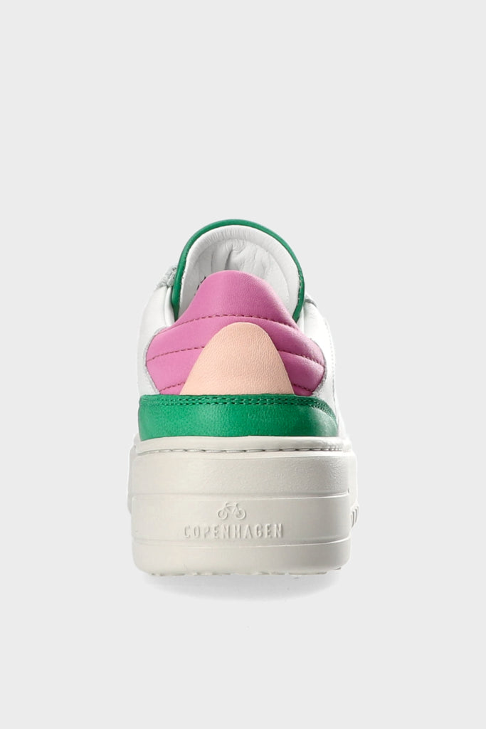 CPH76 LEATHER MIX SNEAKER WHITE GREEN PINK