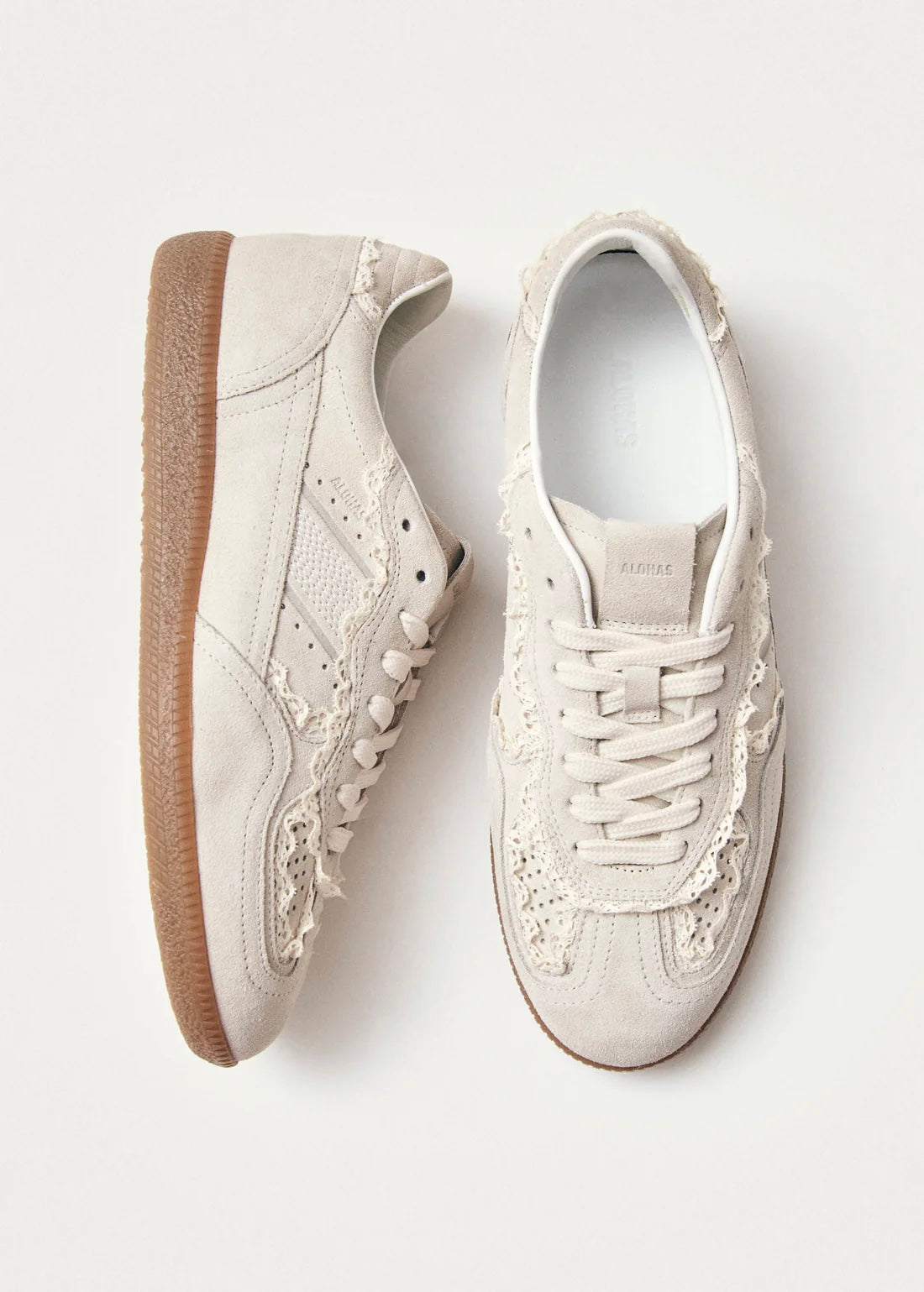 TB.490 CROCHET CREAM LEATHER SNEAKERS