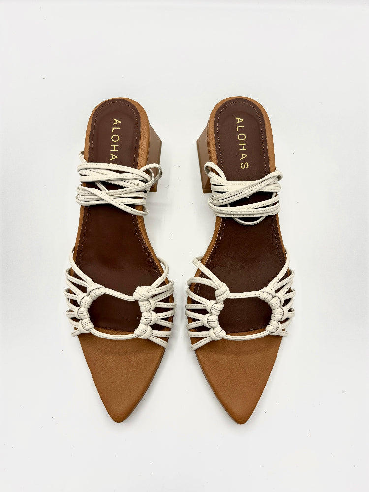 ALOHAS MIRAGE CAMEL SANDAL WHITE