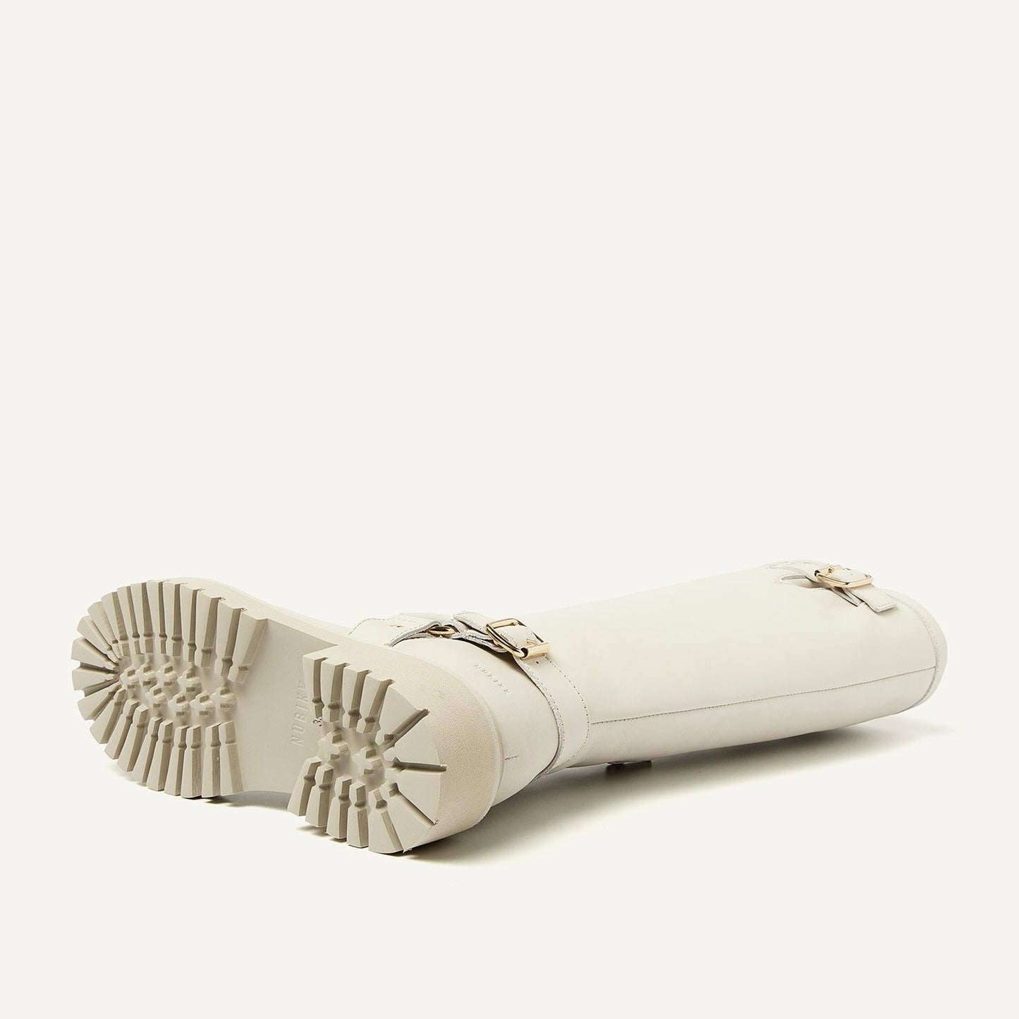 FRANKIE LEVA BIKER BOOT CREME WHITE LEATHER4