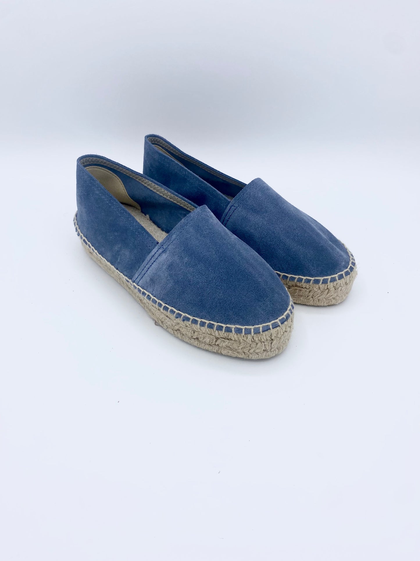 PLATFORM ESPADRILLE HANDMADE JEANS BLUE