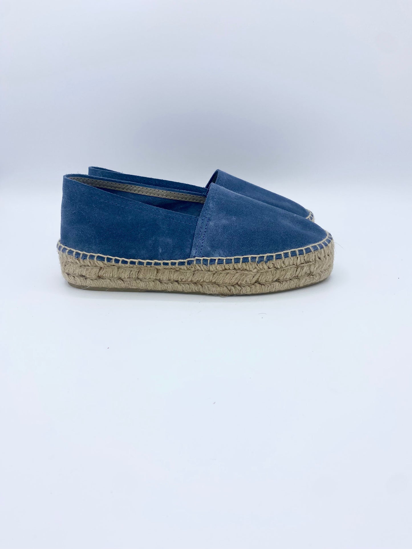 PLATFORM ESPADRILLE HANDMADE JEANS BLUE