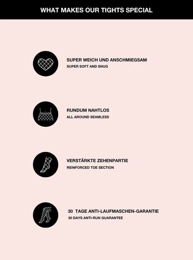 HEART NET TIGHTS - STATEMENT TIGHTS