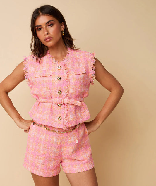 SUMMER GILET ORANGE/PINK