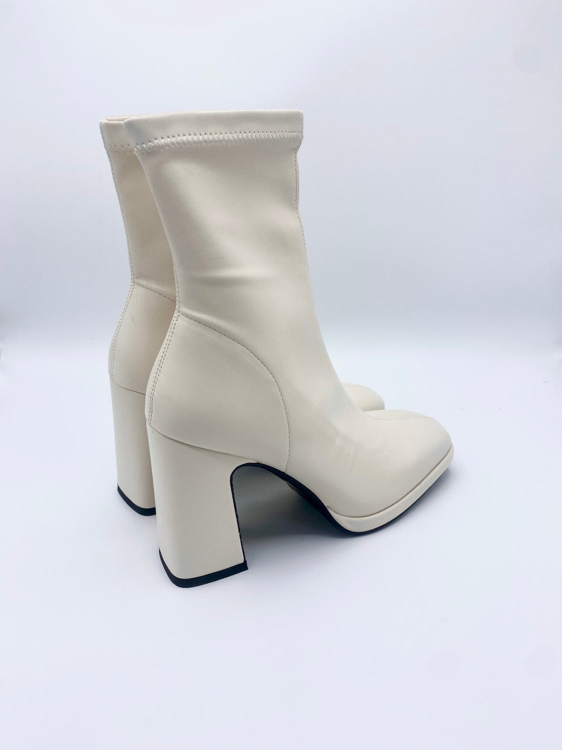 LINKA ANKLE BOOTS WHITE STRETCH