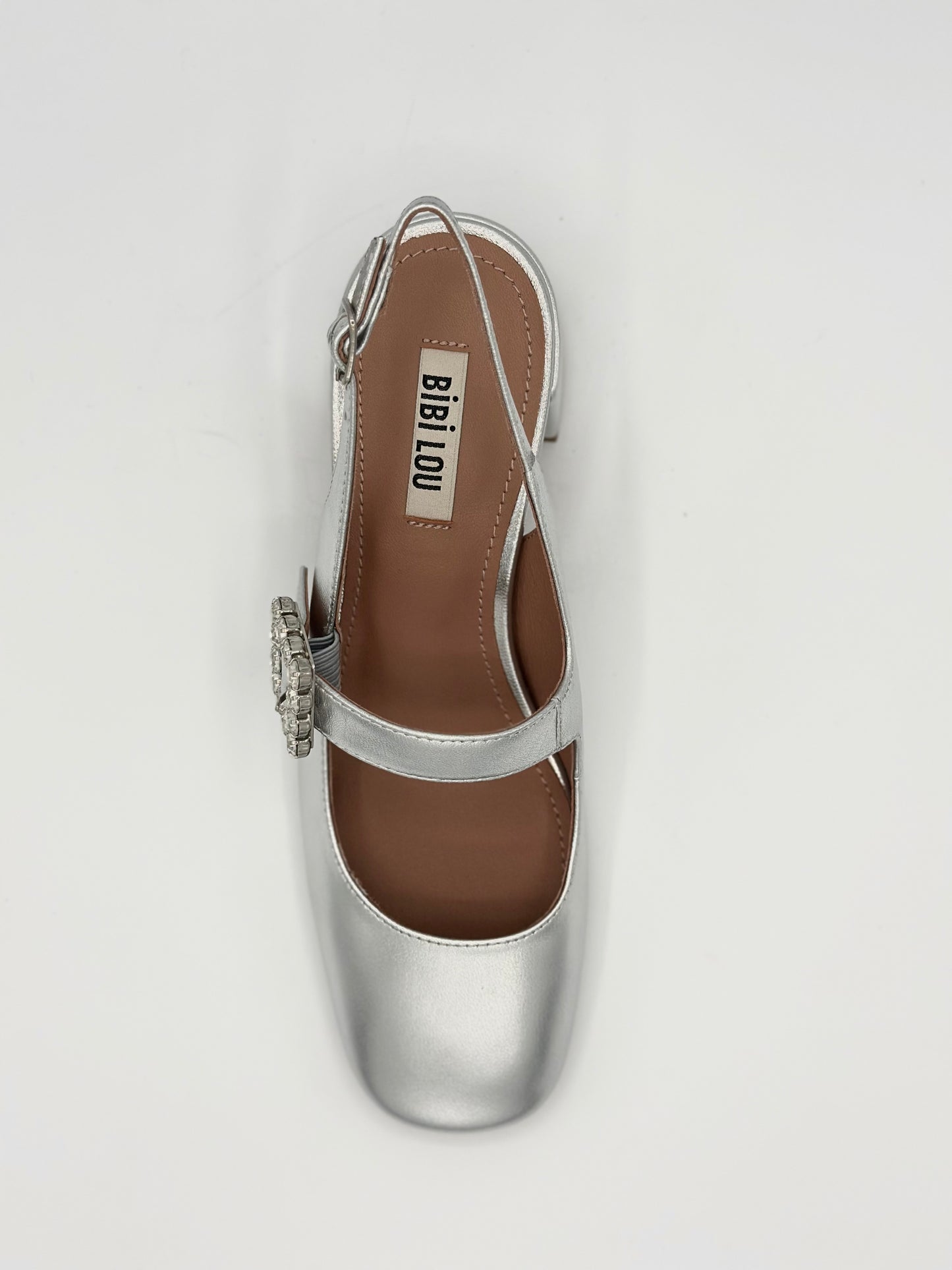 ADINA SILVER SLINGBACK BALLERINA