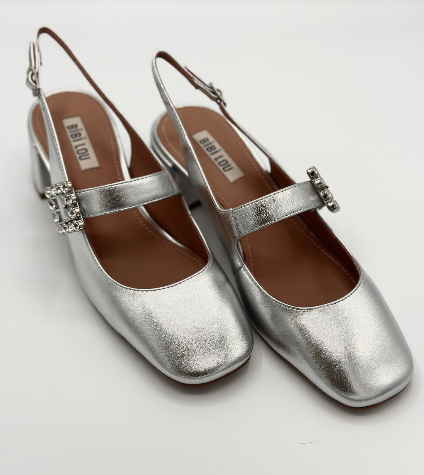 ADINA SILVER SLINGBACK BALLERINA