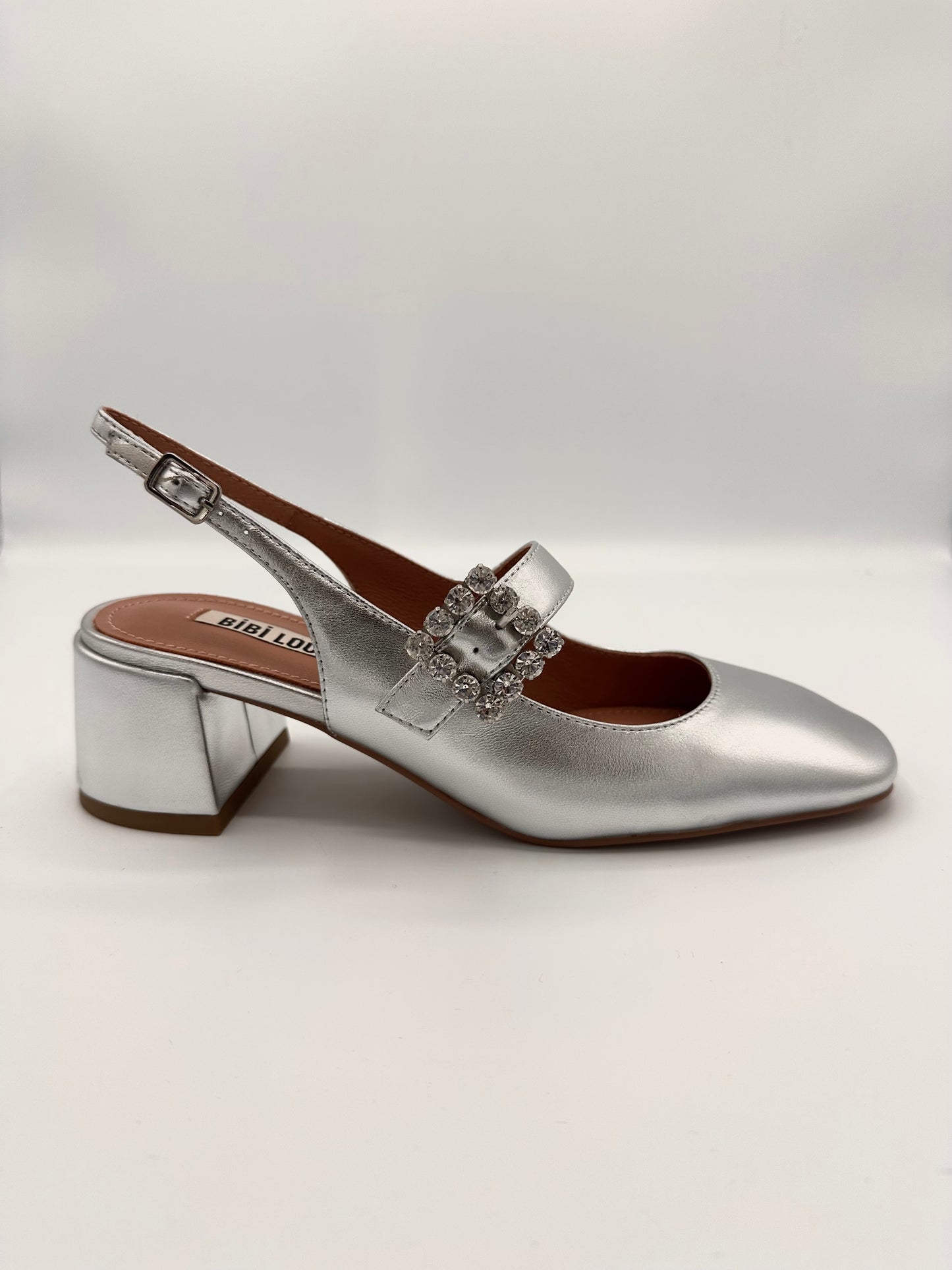 ADINA SILVER SLINGBACK BALLERINA