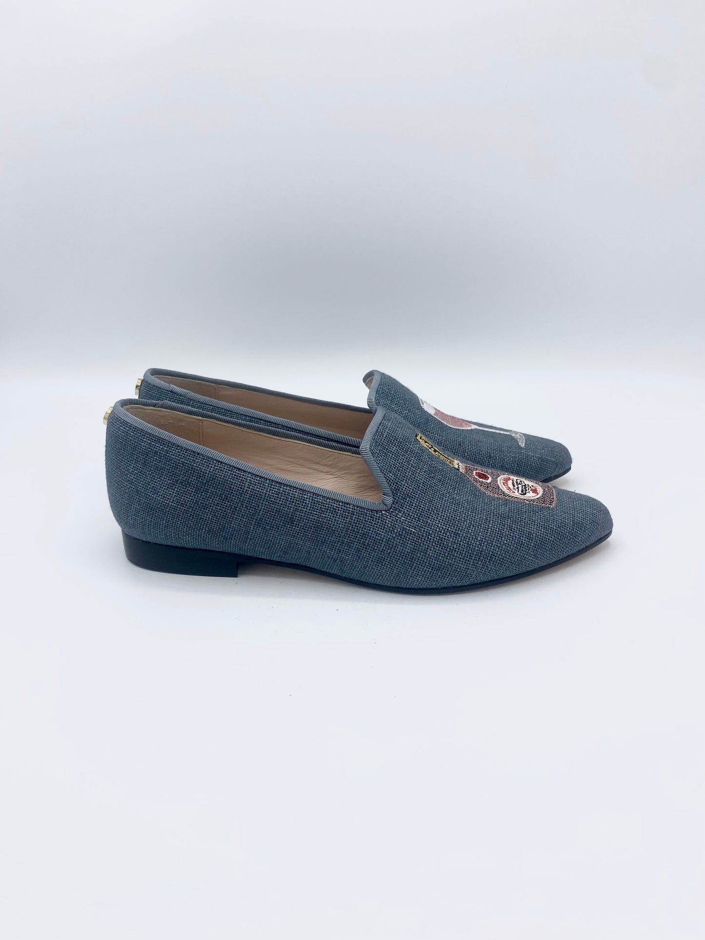 POINTY DENIM LOAFER CHAMPAGNE ROSÉ