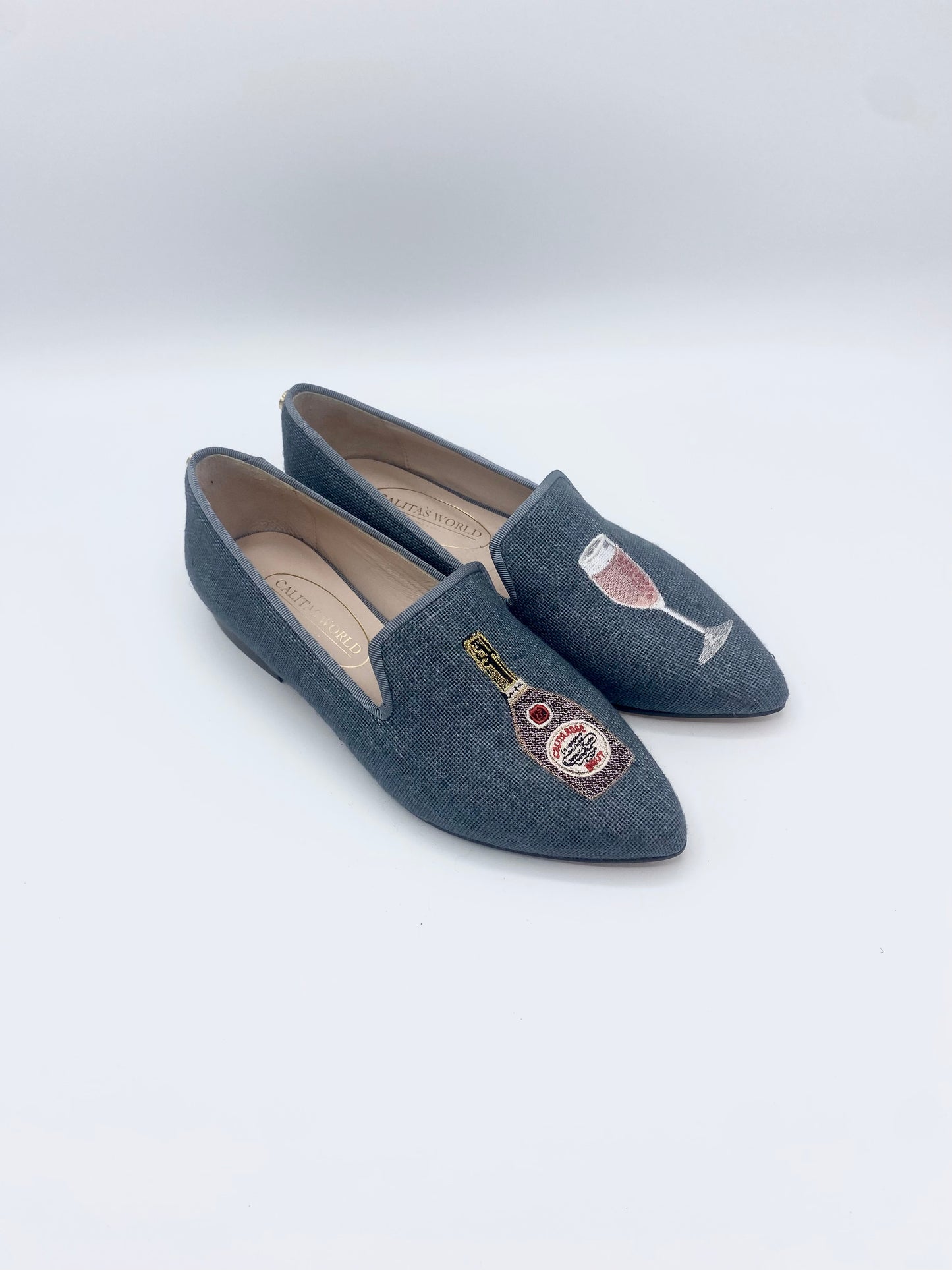 POINTY DENIM LOAFER CHAMPAGNE ROSÉ
