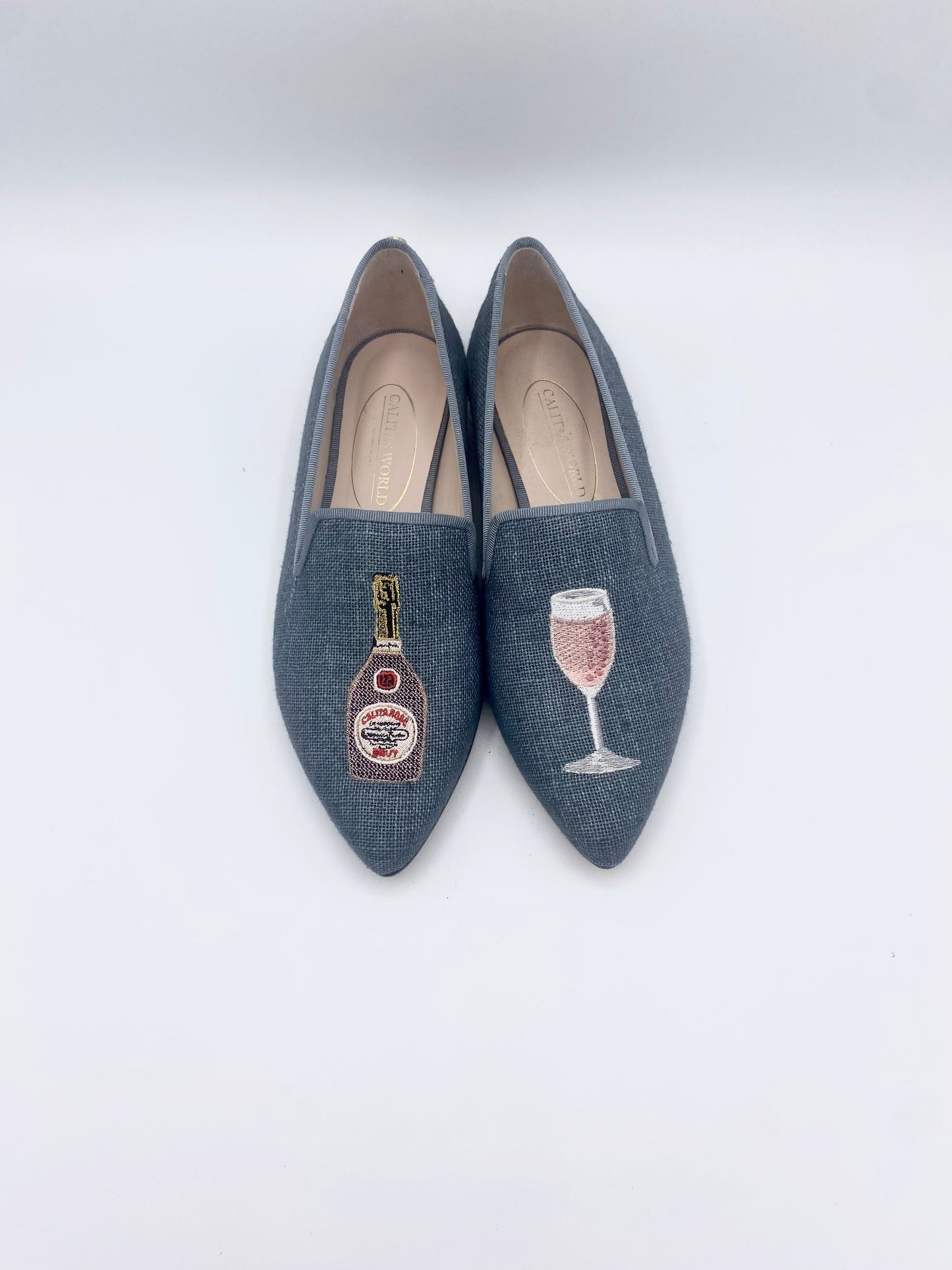 POINTY DENIM LOAFER CHAMPAGNE ROSÉ