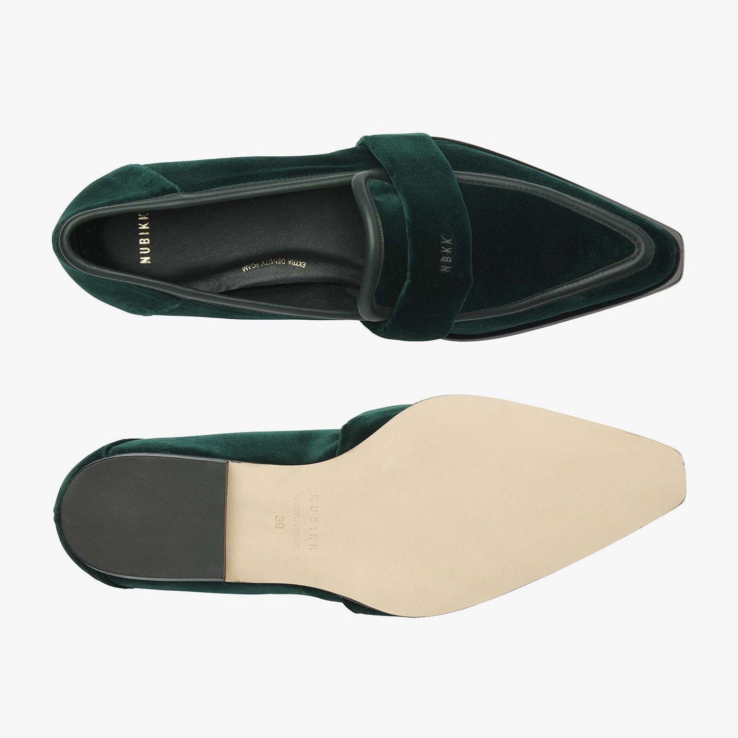 DELPHINE LOAFER GREEN VELVET