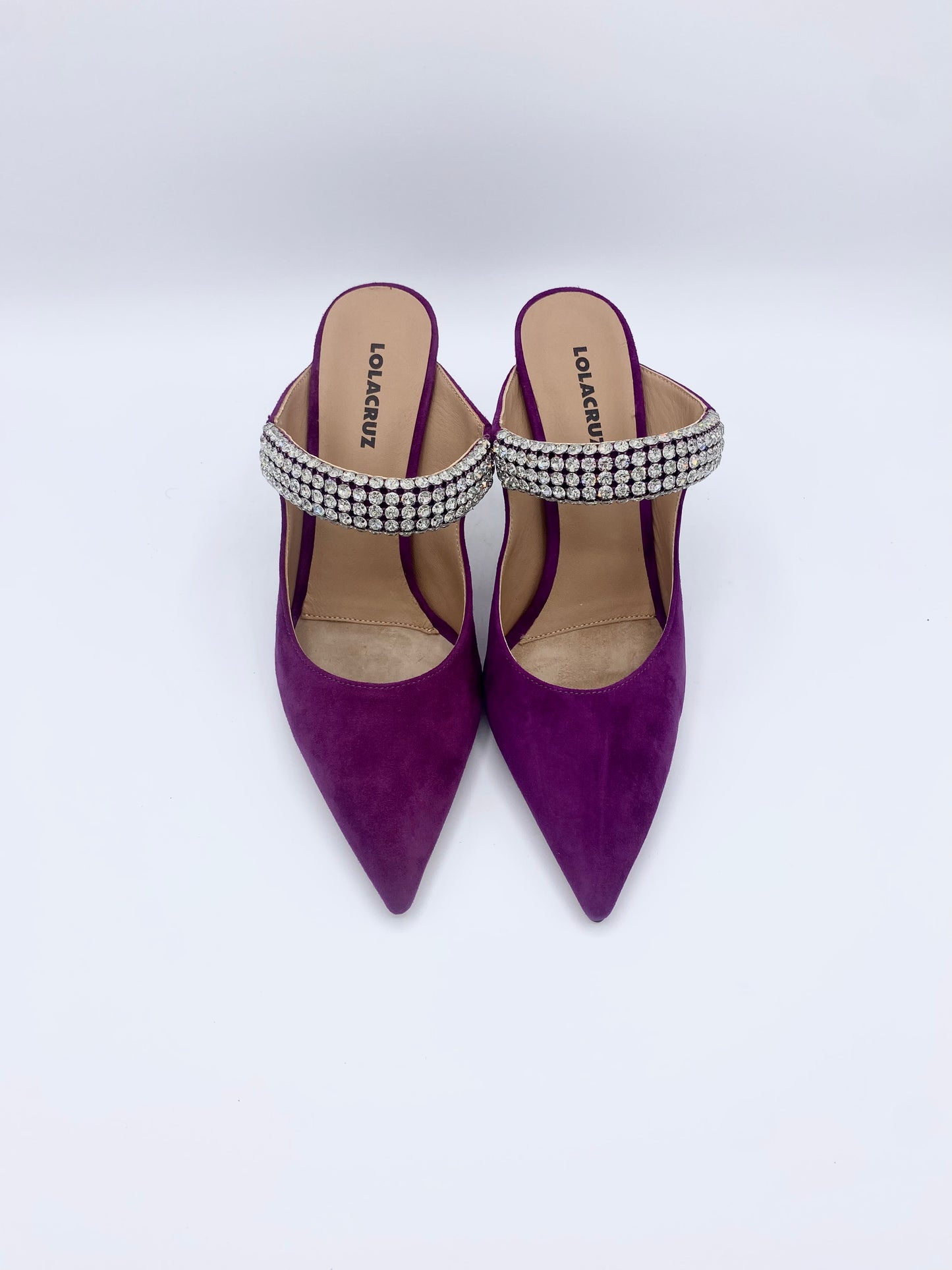 BOFU GLITTER HEEL SUEDE MULBERRY