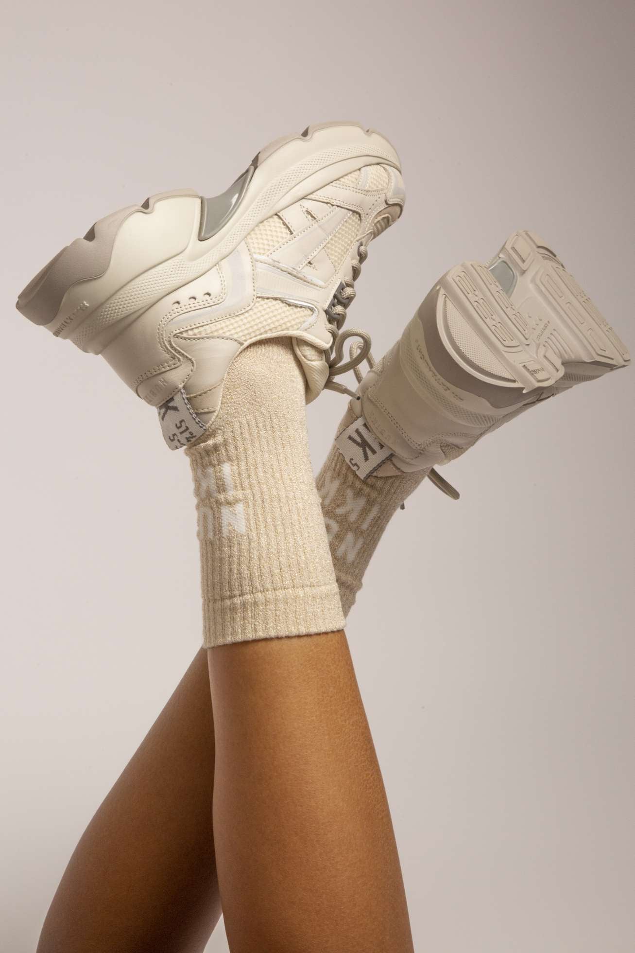 NOVA SOCKS BEIGE GLITTER