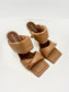 TWIST STRAP HEEL CAMEL