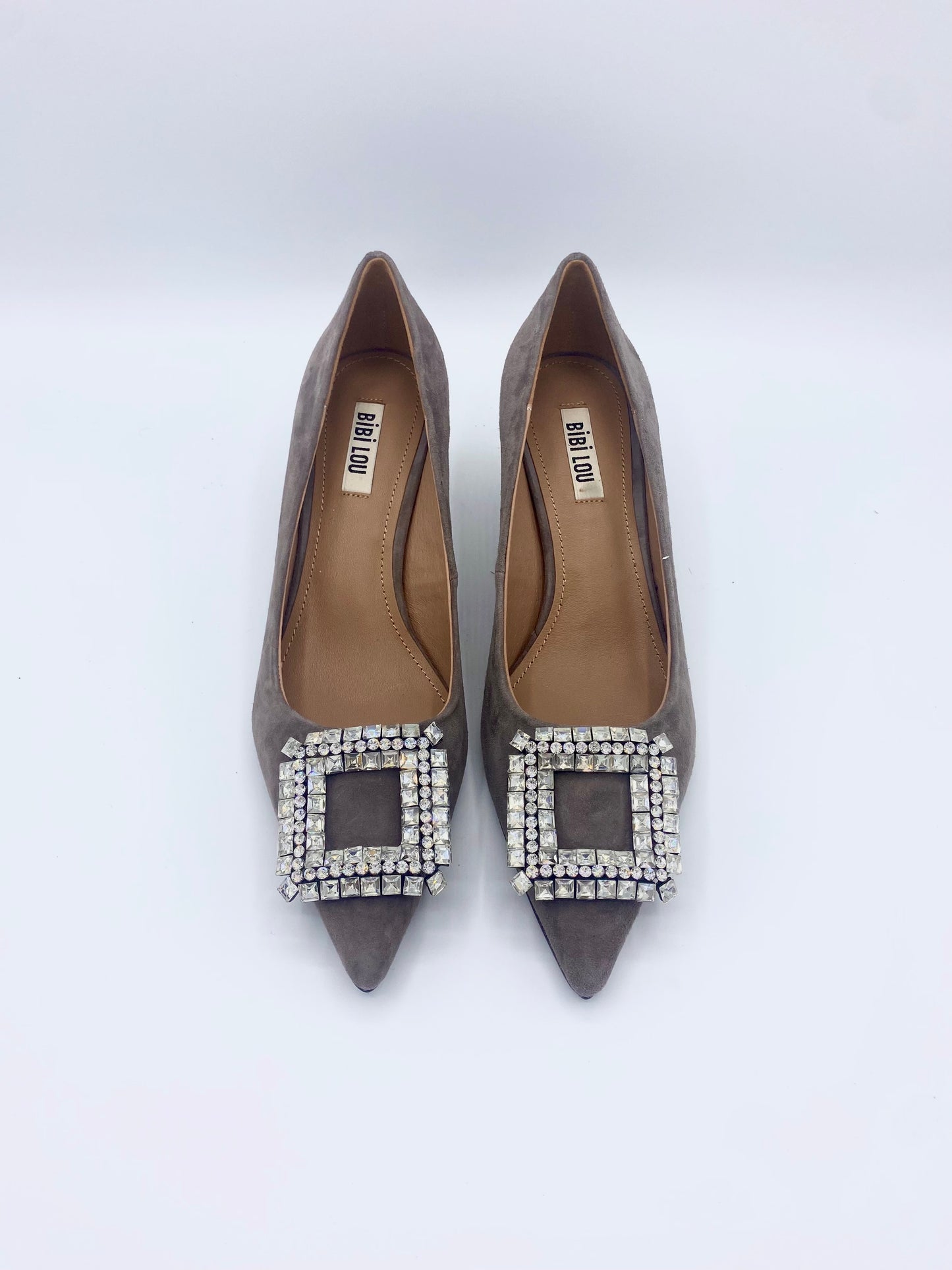 CRYSTAL PUMP VICKY GRAY TAUPE