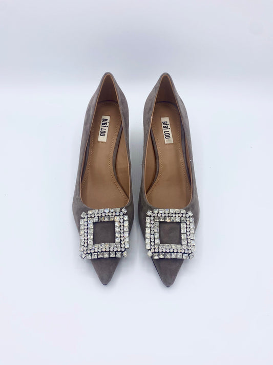 CRYSTAL PUMP VICKY GRAY TAUPE