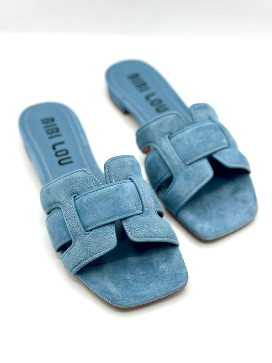 HOLLY FLAT SANDALS CELESTE