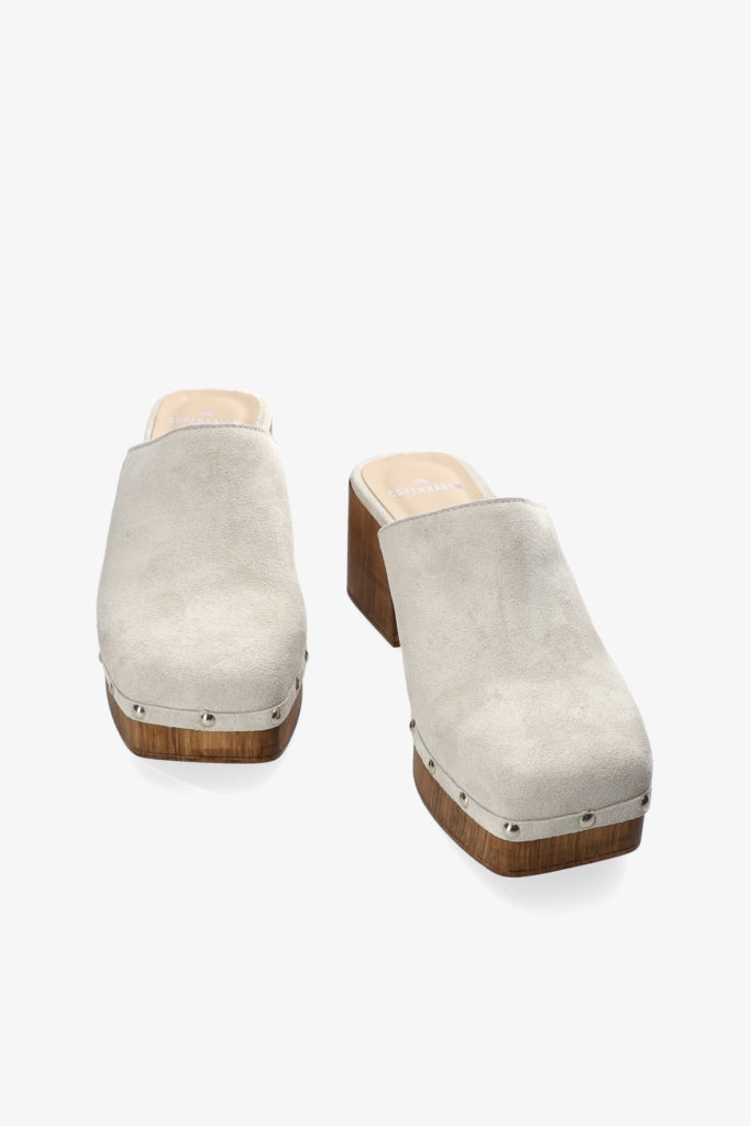 CPH793 Edgy Clog Suede Off White