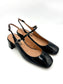 WRINKLED PATENT MARY JANE BLACK