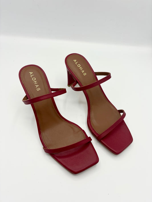 CANNES DARE TO RED LEATHER SANDAL