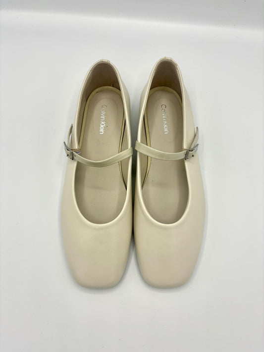 CK MARY JANE BALLERINA LEATHER WHITE